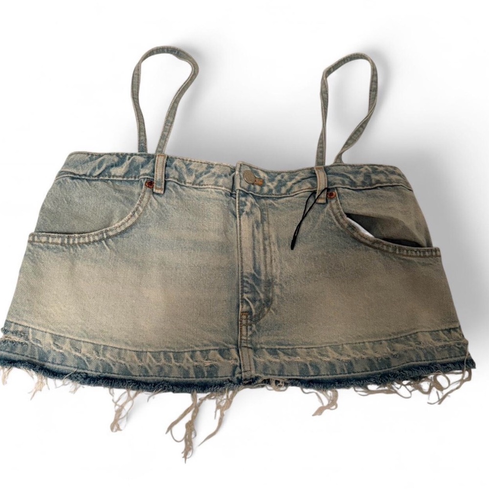 Denim Crop Top ZARA